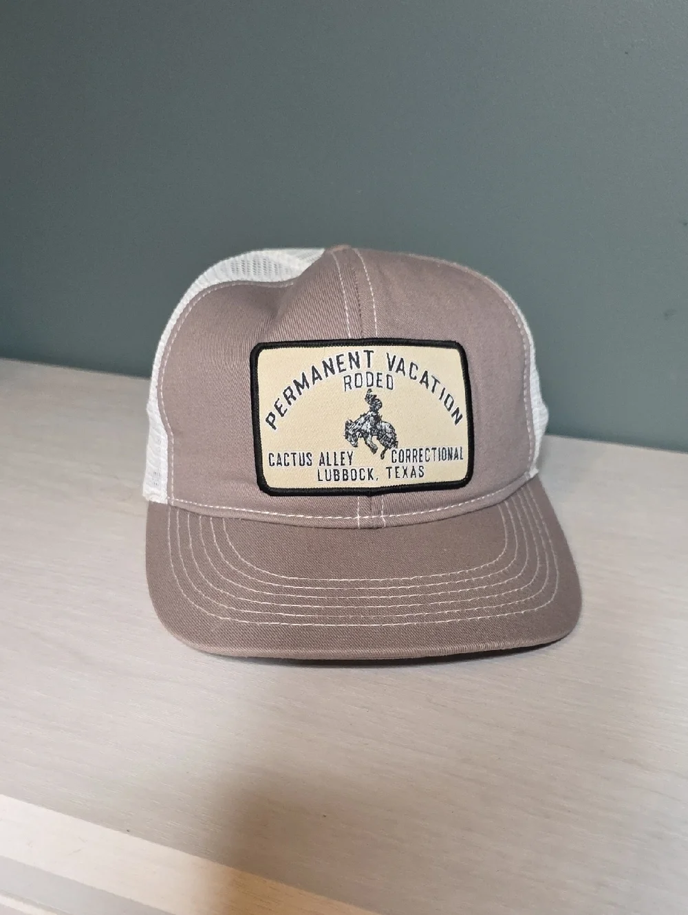 Cactus Alley Patch Trucker Hat - Permanent Vacation Rodeo- COWBOY/WESTERN